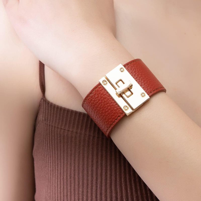 Rantanto Braid Leather Wrap Bracelet Trendy Stackable Crystal Cuff Boho Gold Heart Bracelet Jewelry Gift For Women - Image 2